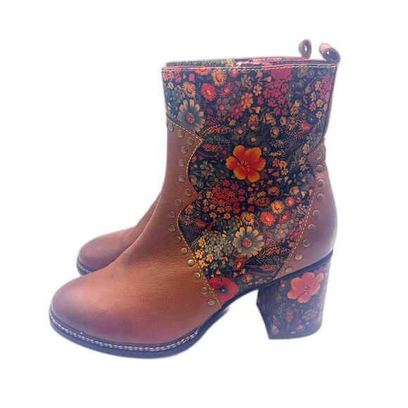 Women L\'Artiste Spring Step Olevea Boot - Brown Floral 39/8.5